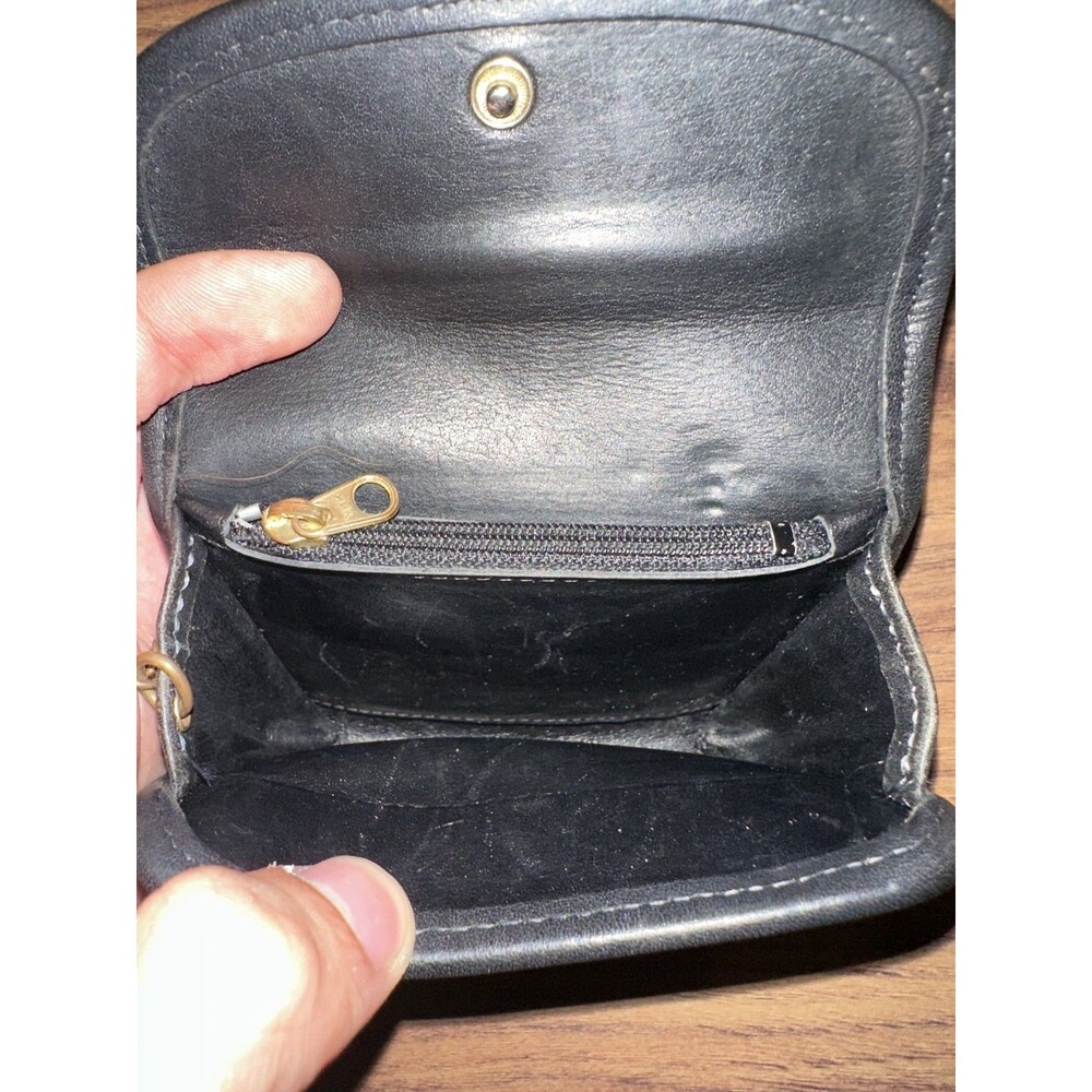 Vintage 90s Coach Multifunction Wallet Key Case Vintage Style 7219 Black Leather - Picture 5 of 5